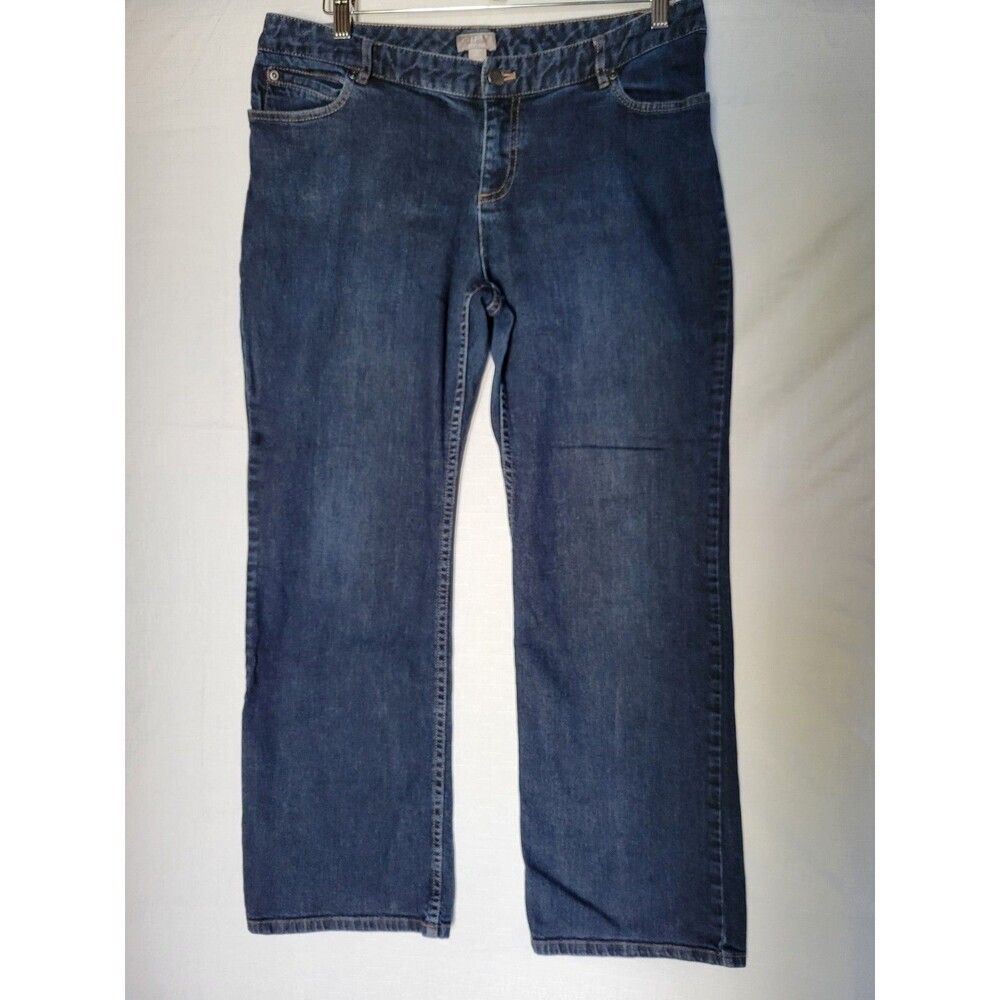 J. Jill Women's Bootcut Jeans Womens 12  Petite Low Rise Stretch